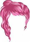 Miami One Eye Hairstyle Pink
