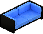 VIP Blue Velvet Couch