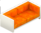 VIP Orange Velvet Couch