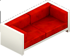 VIP Red and White Couch