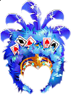 Vegas Showgirl Headdress Blue